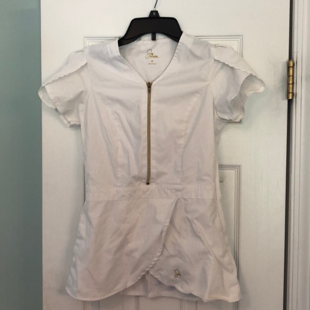White Jaanuu scrub top